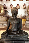 Vientiane, Laos - Wat Si Saket, The gallery around the sim houses thousands of Buddha statues in various mudras, dating  from the 16th century. 